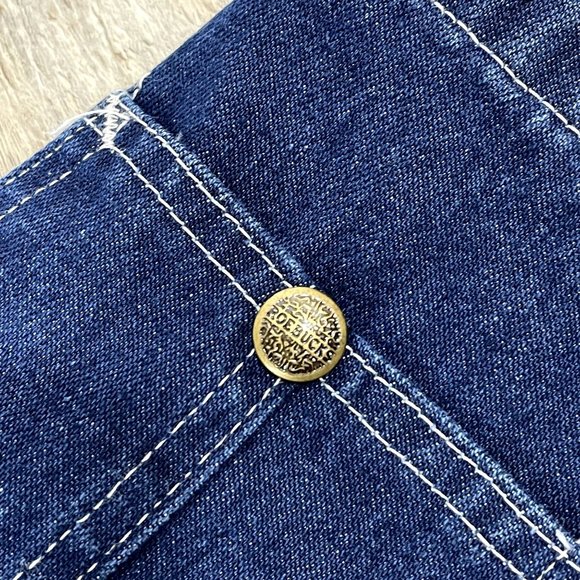 VINTAGE SEARS CLASSIC BLUE DENIM OVERALLS. - Picture 6 of 9